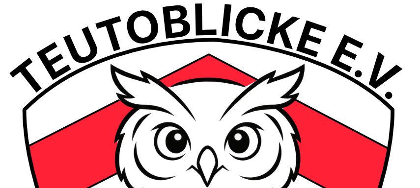Teutoblicke OWL Logo mit Eule und Sparrenwappen
